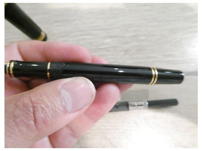 Autre Marque Parker Duofold Anniversary Internacional Caneta Tinteiro Preto e Ouro Dourado - vista 8