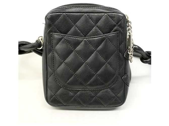 Chanel Cambon Lambskin Shoulder Bag Black - view 11