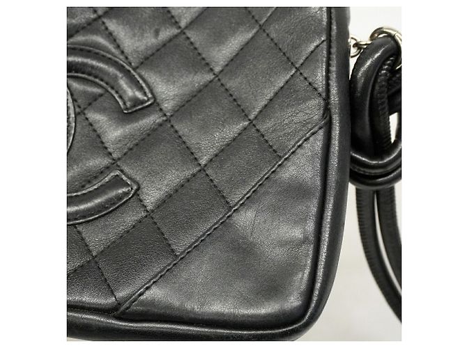 Chanel Cambon Lambskin Shoulder Bag Black - view 8