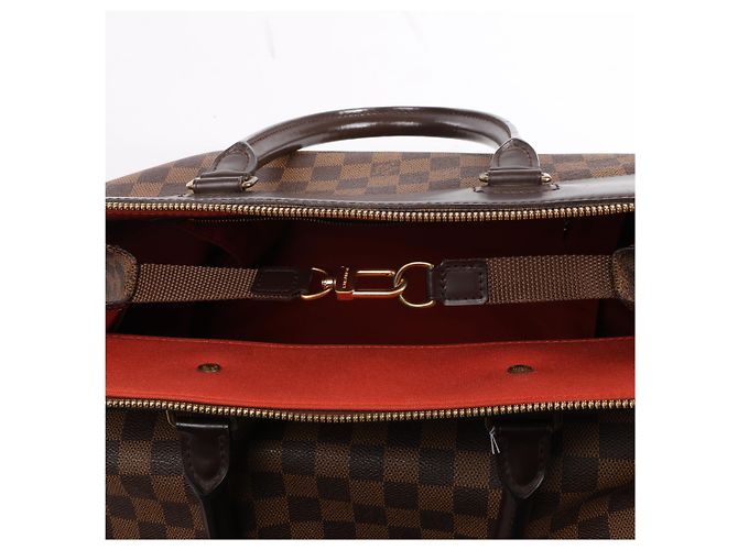 Borsa Louis Vuitton Greenwich Damier Ebene in marrone Rosso - vista 13