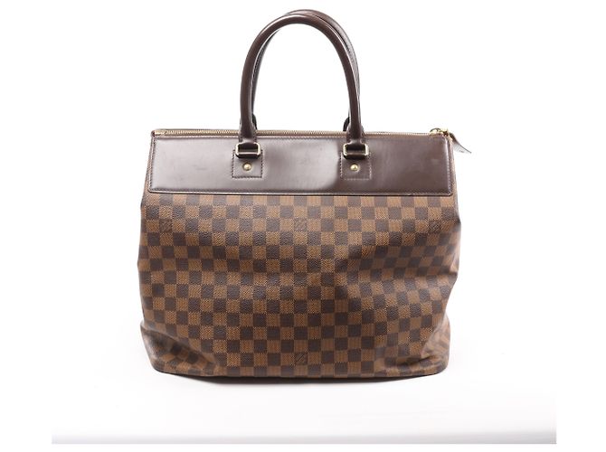 Borsa Louis Vuitton Greenwich Damier Ebene in marrone Rosso - vista 14