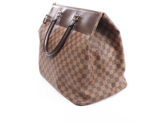 Borsa Louis Vuitton Greenwich Damier Ebene in marrone Rosso - vista 3