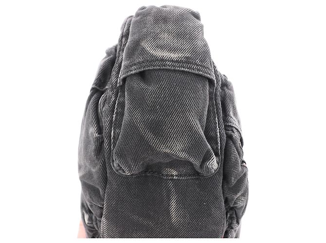 Bolsa tiracolo Diesel Multi-Pkts Multipocket em denim lavado, Cinza - vista 10