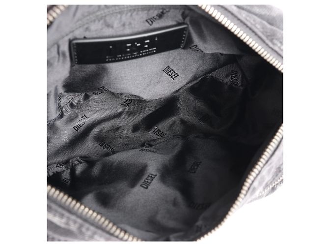 Bolsa tiracolo Diesel Multi-Pkts Multipocket em denim lavado, Cinza - vista 12