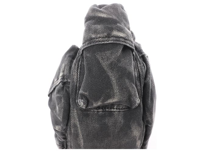 Bolsa tiracolo Diesel Multi-Pkts Multipocket em denim lavado, Cinza - vista 9