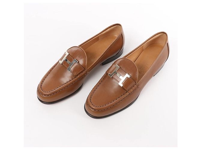 Hermès Mocassino HERMES Constance in pelle marrone, taglia 36 EU - vista 2