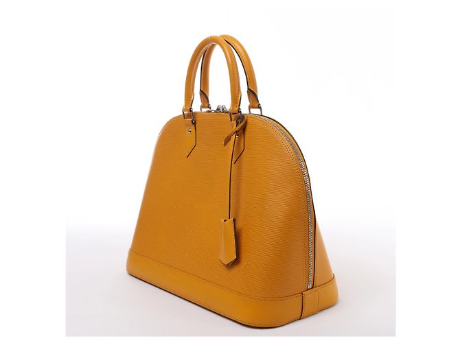 Borsa a mano Louis Vuitton Alma PM in pelle Epi Gialla M52149 Giallo - vista 2