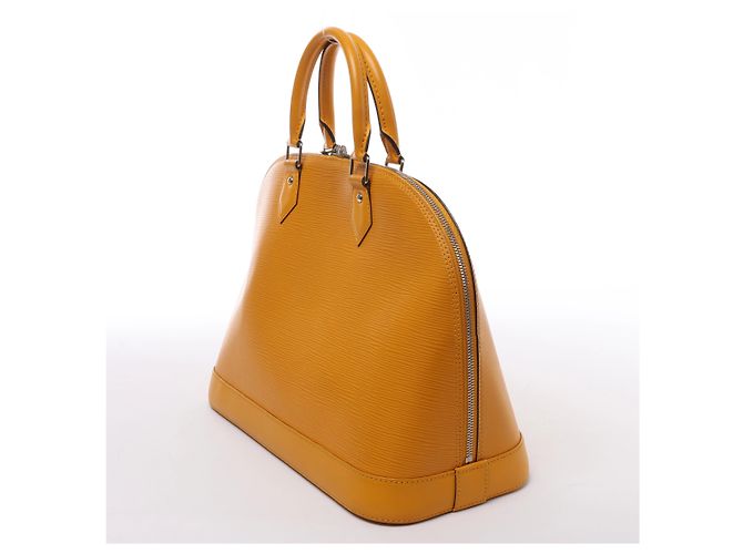 Borsa a mano Louis Vuitton Alma PM in pelle Epi Gialla M52149 Giallo - vista 3