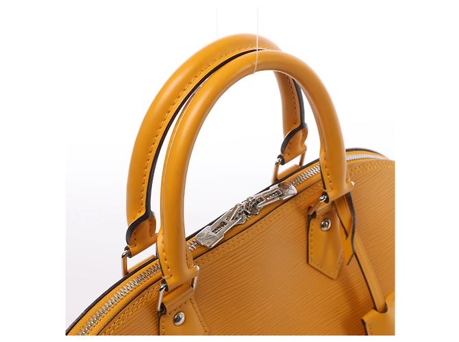 Borsa a mano Louis Vuitton Alma PM in pelle Epi Gialla M52149 Giallo - vista 7
