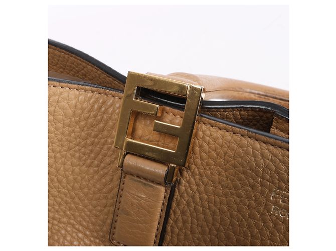 Borsa 2Way Fendi Selleria FF Medium in pelle, Marrone 8BH368 - vista 10