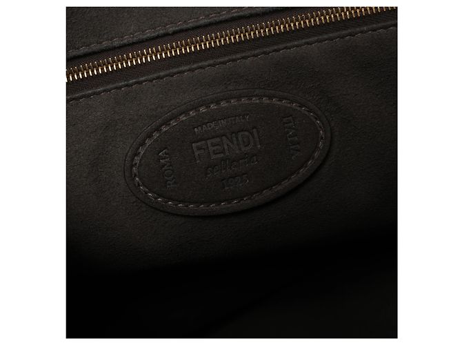 Borsa 2Way Fendi Selleria FF Medium in pelle, Marrone 8BH368 - vista 12