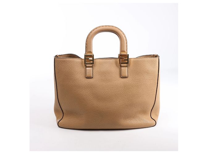 Borsa 2Way Fendi Selleria FF Medium in pelle, Marrone 8BH368 - vista 2