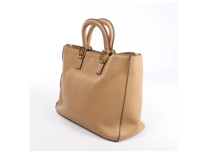 Borsa 2Way Fendi Selleria FF Medium in pelle, Marrone 8BH368 - vista 3