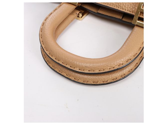 Borsa 2Way Fendi Selleria FF Medium in pelle, Marrone 8BH368 - vista 5
