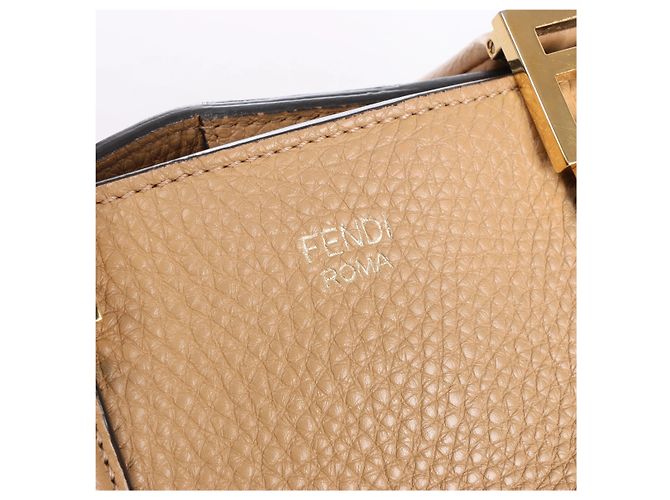 Borsa 2Way Fendi Selleria FF Medium in pelle, Marrone 8BH368 - vista 9