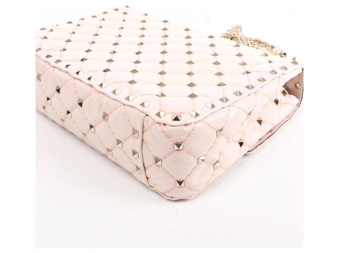 Borsa a spalla 2Way Valentino Garavani Rockstud Spike in pelle Rosa - vista 10