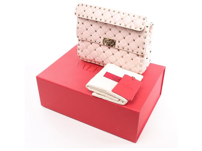 Borsa a spalla 2Way Valentino Garavani Rockstud Spike in pelle Rosa - vista 13