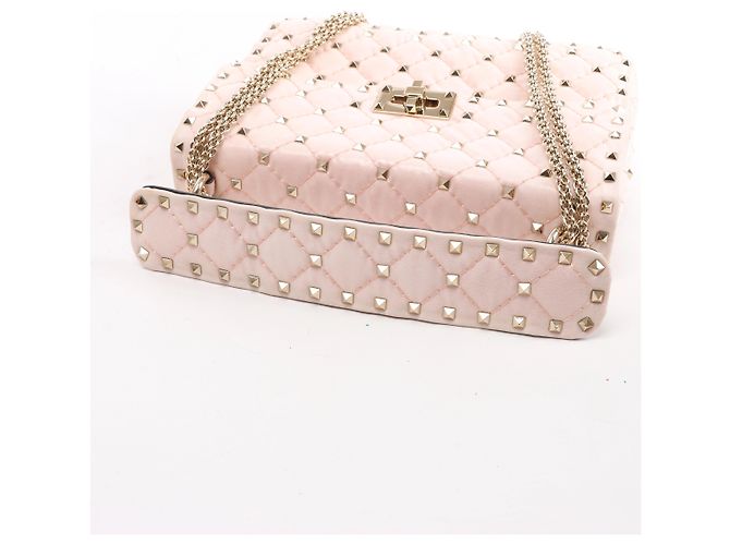Borsa a spalla 2Way Valentino Garavani Rockstud Spike in pelle Rosa - vista 5