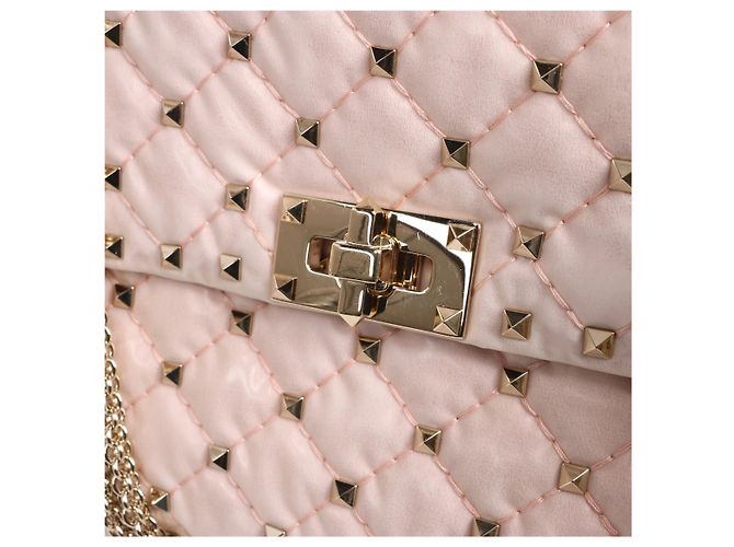 Borsa a spalla 2Way Valentino Garavani Rockstud Spike in pelle Rosa - vista 7
