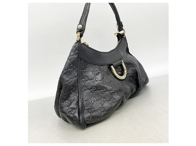 Borsa a tracolla Gucci in pelle nera - vista 2