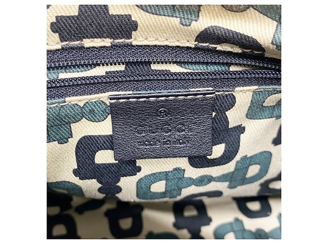 Borsa a tracolla Gucci in pelle nera - vista 5