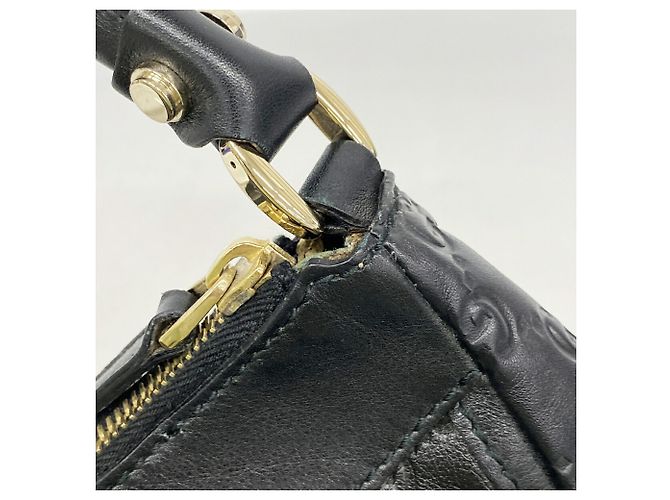 Borsa a tracolla Gucci in pelle nera - vista 6