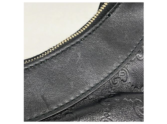 Borsa a tracolla Gucci in pelle nera - vista 8