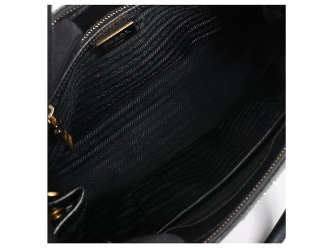 Borsa 2Way Prada Galleria in pelle Saffiano Nera Nero - vista 12