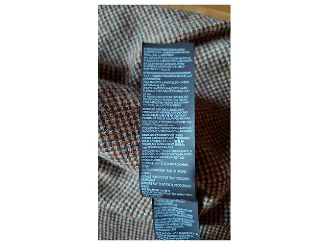 Saint Laurent Beiger Baumwoll-Trenchcoat mit kariertem Wollfutter - Ansicht 12