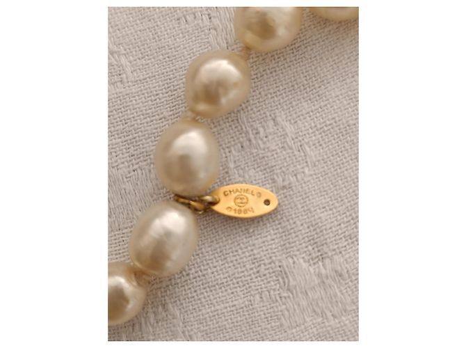 Chanel Modeschmuck-Perlenkette Roh - Ansicht 3