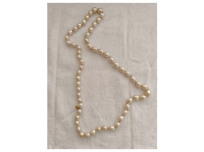 Chanel Modeschmuck-Perlenkette Roh - Ansicht 7