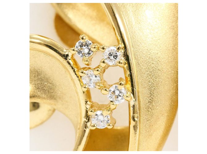 Autre Marque Orecchini a clip in oro giallo 18K e diamanti - vista 2