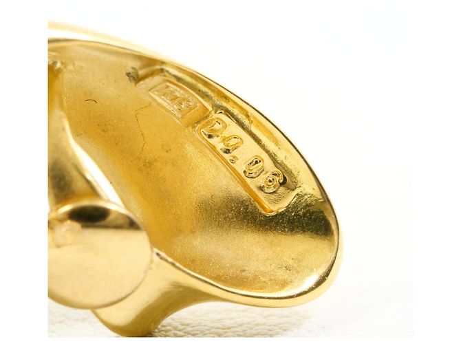 Autre Marque Orecchini a clip in oro giallo 18K e diamanti - vista 4