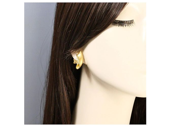 Autre Marque Orecchini a clip in oro giallo 18K e diamanti - vista 6
