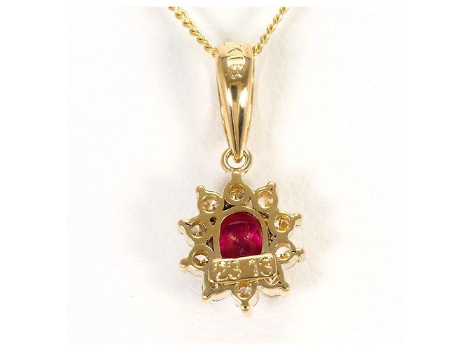 Autre Marque Collar de oro amarillo 18K con rubí y diamante - vista 3