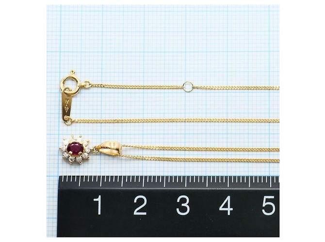 Autre Marque Collar de oro amarillo 18K con rubí y diamante - vista 4