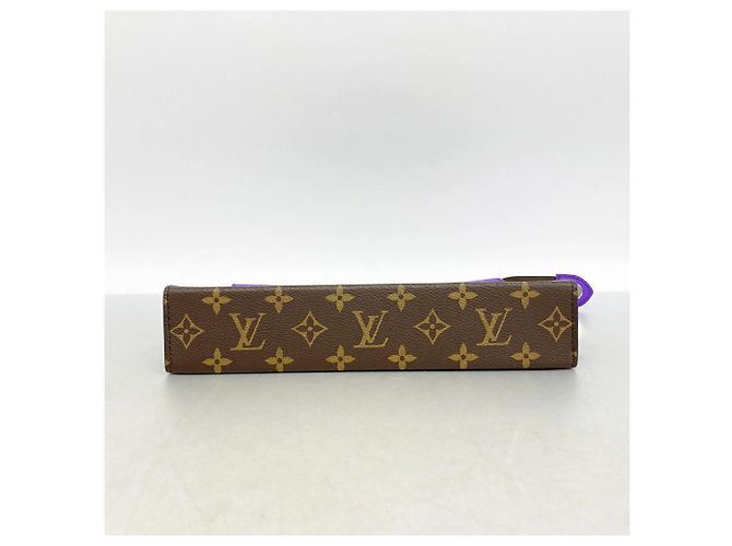 Louis Vuitton Monogram Pochette Voyage MM Clutch Bag Marrone - vista 3