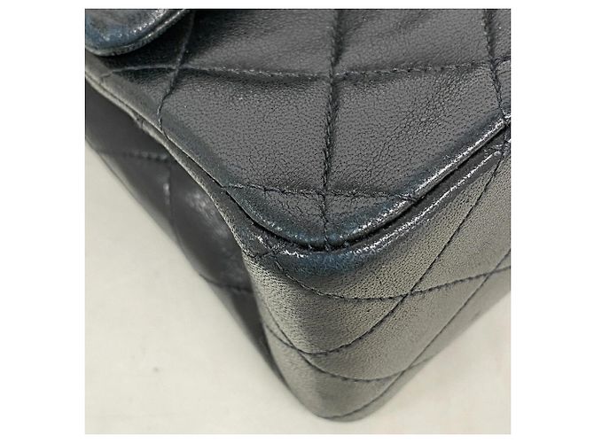 Borsa a tracolla Chanel Matelassé in pelle di agnello nera - vista 8