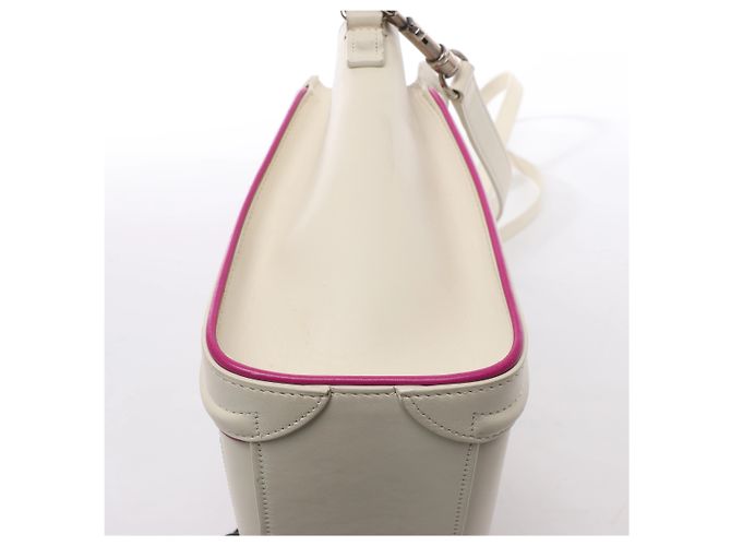 Céline Borsa a mano 2Way Celine Luggage Nano in pelle Beige x Purple - vista 10