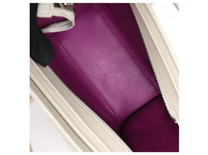Céline Borsa a mano 2Way Celine Luggage Nano in pelle Beige x Purple - vista 11