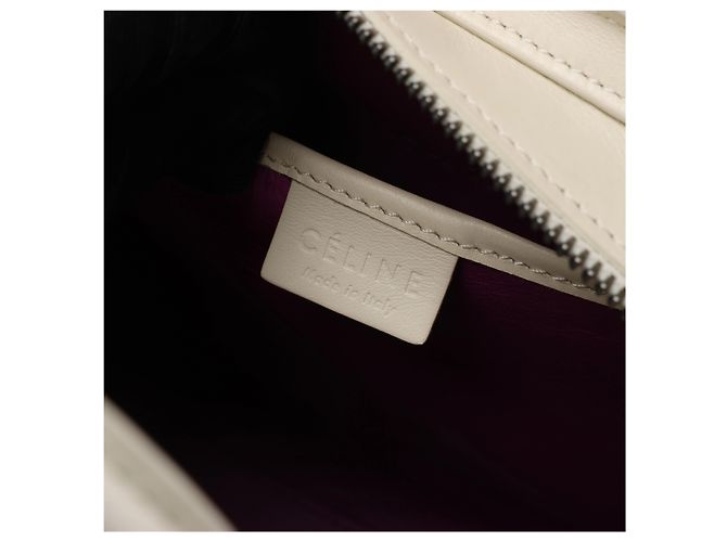 Céline Borsa a mano 2Way Celine Luggage Nano in pelle Beige x Purple - vista 12