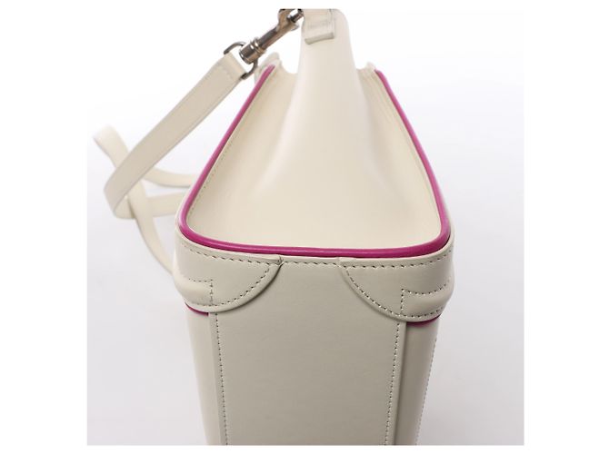 Céline Borsa a mano 2Way Celine Luggage Nano in pelle Beige x Purple - vista 9