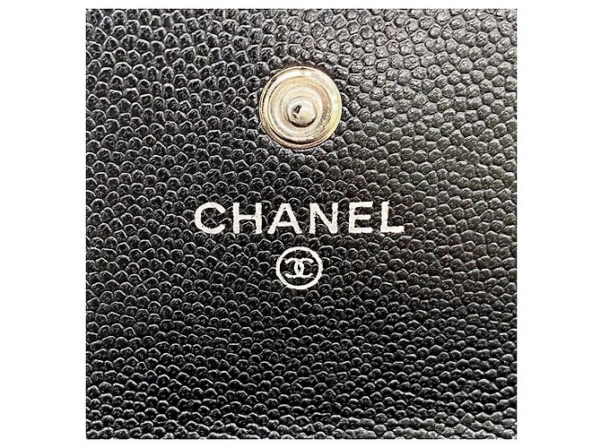 Cartera larga Chanel de piel de becerro granulada negra - vista 4