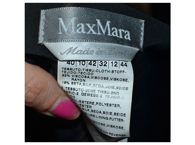 Vestido Max Mara de terciopelo y seda marrón con cinturón joya - vista 6