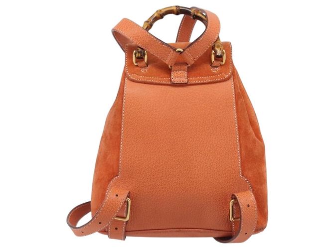 Gucci Vintage Bamboo Suede Mini Arancione - vista 2