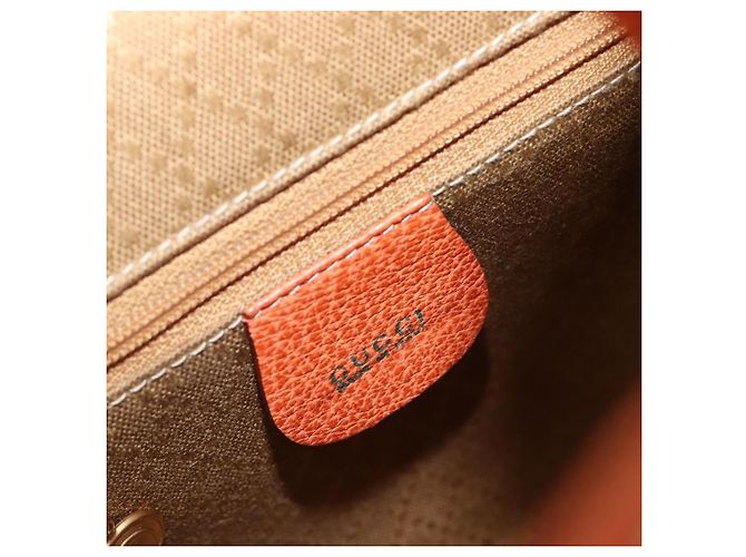 Gucci Vintage Bamboo Suede Mini Arancione - vista 6