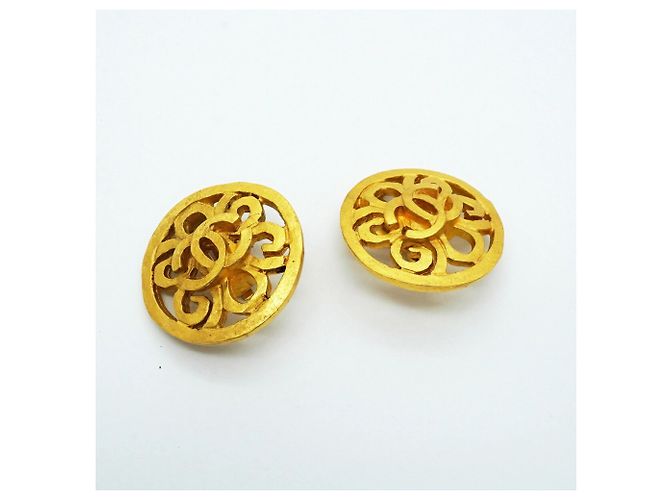 Orecchini a clip Chanel placcati oro - vista 2