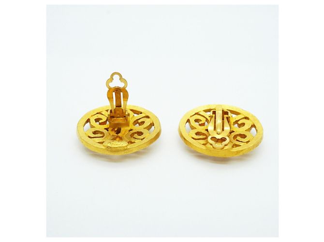 Orecchini a clip Chanel placcati oro - vista 3