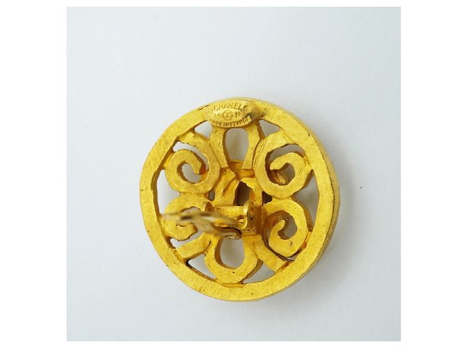 Orecchini a clip Chanel placcati oro - vista 4