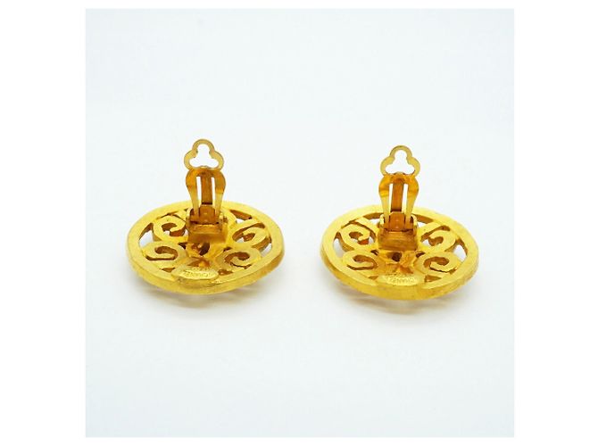 Orecchini a clip Chanel placcati oro - vista 6